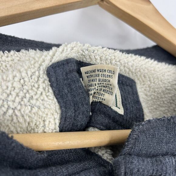 LL Bean Shirt XXL Mens Katahdin Iron Works Bonded Waffle Fleece Henley Pullover - Picture 4 of 6